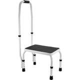 VEVOR Step Stool 1-Step 150KG Capacity, 3 Adjustable Height with Handle Steel Step Ladder, Portable Toddler Step Stools for Adults, Non-Slip Sturdy Step Ladders for Office, RVs, Pets - Low Angle