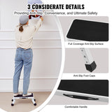 VEVOR Step Stool 1-Step 150KG Capacity, Folding Steel Step Ladder 3 Adjustable Height, Portable Toddler Step Stools for Adults, Non-Slip Sturdy Step Ladders for Office, RVs, Pets, Bathrooms,Bedrooms - 45-Degree Angle