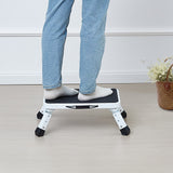 VEVOR Step Stool 1-Step 150KG Capacity, Folding Steel Step Ladder 3 Adjustable Height, Portable Todd