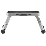VEVOR Step Stool 1-Step 150KG Capacity, Folding Steel Step Ladder 3 Adjustable Height, Portable Todd