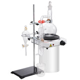VEVOR Essential Oil Distillation Kit, 500ml Distillation Apparatus, 3.3 Boro Lab Glassware Distillation Kit with 1000W Heating Plate and 24, 40 Joint,
