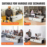 VEVOR Thermal Binding Machine, 400 Sheets Capacity Hot Glue Binding Machine, Thermal Book Binder 40mm Binding Thickness A3(Short Edge)/A4/A5 Document - Rear View