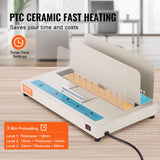 VEVOR Thermal Binding Machine, 500 Sheets Capacity Book Binding Machine, Thermal Book Binder 50mm Binding Thickness A3(Short Edge)/A4/A5 Document, with Infrared Optical Detection - Side View