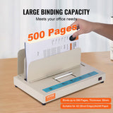 VEVOR Thermal Binding Machine, 500 Sheets Capacity Book Binding Machine, Thermal Book Binder 50mm Binding Thickness A3(Short Edge)/A4/A5 Document, with Infrared Optical Detection - Top-Down View
