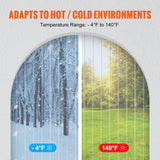 VEVOR Strip Curtain, 3048 cm L x 30.5 cm W x 3 mm Thickness, Clear Ribbed PVC Curtain Strip Door Bulk Roll, Plastic Door Strips for Doorway of Supermarket, Garage, Warehouse, Barn, Pet Animal House - Top-Down View