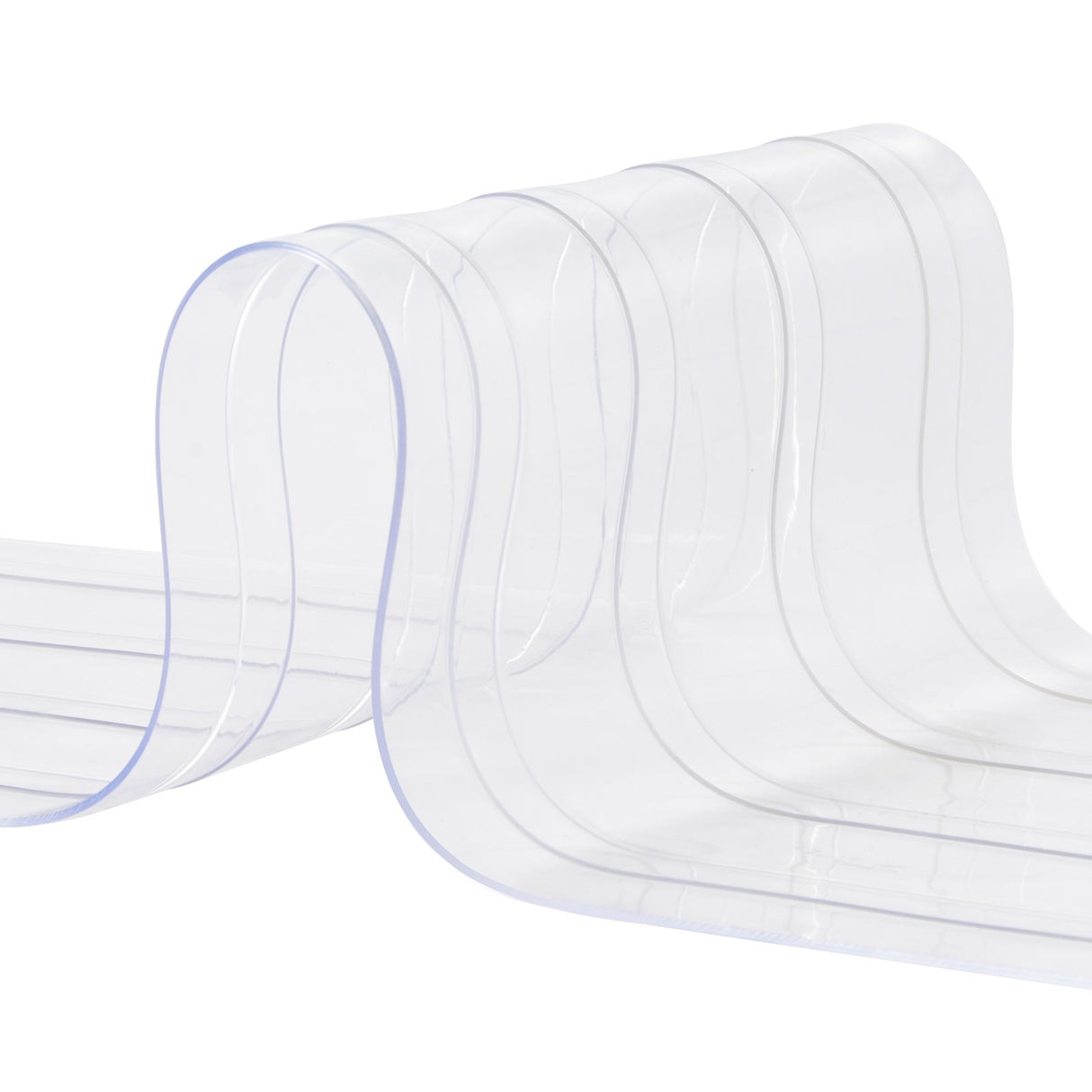 VEVOR Strip Curtain, 2286 cm L x 20 cm W x 2 mm Thickness, Clear Ribbed PVC Curtain Strip Door Bulk Roll, Plastic Door Strips for Doorways of