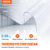 VEVOR Strip Curtain, 75' Length x 8" Width x 0.08" Thickness, Clear PVC Smooth Curtain Strip Door Bulk Roll, Plastic Door Strips for Doorways of
