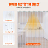 VEVOR Strip Curtain, 75' Length x 8" Width x 0.08" Thickness, Clear PVC Smooth Curtain Strip Door Bulk Roll, Plastic Door Strips for Doorways of