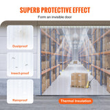 VEVOR Strip Curtain, 2500 cm L x 20 cm W x 2 mm Thickness, Clear PVC Smooth Curtain Strip Door Bulk Roll, Plastic Door Strips for Doorways of Supermarket, Garage, Warehouse, Barn, Pet Animal House - Front View