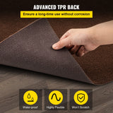 VEVOR Marine Carpet, 6 x 18 ft Boat Carpeting, Deep Brown Marine Grade Boat Carpet, Indoor/Outdoor Marine Carpeting with Water-Proof TPR Backing, Water-Proof Carpet Roll for Home, Patio, Porch, Deck - Top-Down View