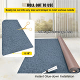 VEVOR Gray Marine Carpet 6 ft x 23 ft Boat Carpet Rugs Indoor Outdoor Rugs for Patio Deck Anti-Slide TPR Water-Proof Back Cut Outdoor Marine Carpeting Easy Clean Outdoor Carpet Roll - 45-Degree Angle