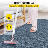VEVOR Gray Marine Carpet 6 ft x 23 ft Boat Carpet Rugs Indoor Outdoor Rugs for Patio Deck Anti-Slide TPR Water-Proof Back Cut Outdoor Marine Carpeting Easy Clean Outdoor Carpet Roll - Rear View