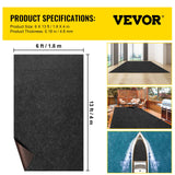 VEVOR Bass Boat Carpet Cutpile Marine Carpet 6 x 13 ft Charcoal Black In/Outdoor - Close-Up Angle