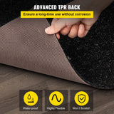 VEVOR Marine Carpet, 6 x 23 ft Boat Carpeting, Charcoal Black Marine Grade Boat Carpet, Indoor/Outdoor Marine Carpeting with Water-proof TPR Backing, Water-proof Carpet Roll for Home, Patio, Porch, De - Top-Down View