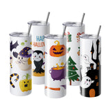 VEVOR 50 Pack Straight Sublimation Tumblers, 20 oz Blank Tumbler Bulk, Stainless Steel Double Wall Tumbler Cups with Straw, Lid, Brush, Base, Shrink Wrap, Gift Box, for Heat Press and Heat Transfer - Extra Image