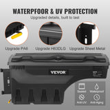 VEVOR Truck Bed Storage Box, Lockable Swing Case with Password Padlock, 6.6 Gal/25 L ABS Wheel Well Tool Box, Waterproof and Durable, Compatible with Ford F-150 2015-2021, Drivers Side - Side View