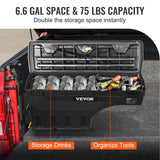 VEVOR Truck Bed Storage Box, Lockable Swing Case with Password Padlock, 6.6 Gal/25 L ABS Wheel Well Tool Box, Waterproof and Durable, Compatible with Ford F-150 2015-2021, Drivers Side - 45-Degree Angle