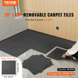 VEVOR Carpet Tiles Reusable, 20"x 20" Carpet Squares With Padding Attached, Soft Padded Carpet Tiles, Easy Install DIY for Bedroom Living Room Indoor