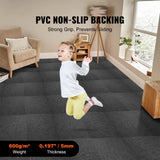 VEVOR Carpet Tiles Reusable, 20"x 20" Carpet Squares With Padding Attached, Soft Padded Carpet Tiles, Easy Install DIY for Bedroom Living Room Indoor