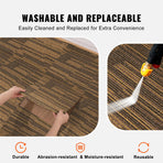Carpet Tiles Reusable, 20"x 20"Carpet Squares With Padding Attached, Soft Padded Carpet Tiles, Easy Install DIY for Bedroom Living Room (12Tiles, Mixed Brown)