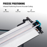 VEVOR Manual Tile Cutter, 1200mm, Porcelain Ceramic Tile Cutter with Tungsten Carbide Cutting Wheel, Infrared Positioning, Anti-Skid Feet, Double Rails for professional installers or beginners - Side View