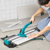 VEVOR Manual Tile Cutter, 1200mm, Porcelain Ceramic Tile Cutter with Tungsten Carbide Cutting Wheel, Infrared Positioning, Anti-Skid Feet, Double Rails for professional installers or beginners - Low Angle
