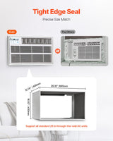 VEVOR Air Conditioner Wall Sleeve 26 in Universal Through the Wall AC Sleeve - Side View