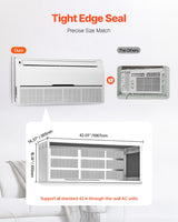 VEVOR Air Conditioner Wall Sleeve 42 in with Exterior Grille Wall AC Sleeve - Front View