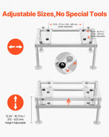 VEVOR Mini Split Ground Stand Adjustable for 9000-24000 BTU 200kg Load - Top-Down View