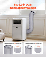 VEVOR Air Conditioner Hose Cover Wrap Portable AC Insulated Exhaust Hose Sleeve - Front View