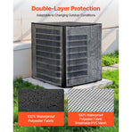 Air Conditioner Cover, 914 x 914 x 1010 mm Ac Cover for Air Conditioning Unit, Dual-Layer, Detachable Canopy,Waterproof Polyester, Universal HVAC Protector for Outdoor Outside Ac Unit, Black
