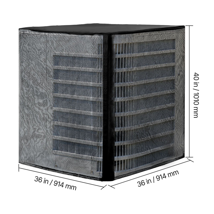 Air Conditioner Cover, 914 x 914 x 1010 mm Ac Cover for Air Conditioning Unit, Dual-Layer, Detachable Canopy,Waterproof Polyester, Universal HVAC Protector for Outdoor Outside Ac Unit, Black