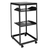 VEVOR 20U Open Frame Server Rack, 15''-40'' Adjustable Depth, Free Standing or Wall Mount Network Server Rack, 4 Post AV Rack with Casters, Holds All Your Networking IT Equipment AV Gear Router Modem - Extra Image