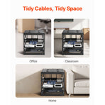 10U Open Frame Network Rack, 585 mm Depth, Wall Mounted or Floor Standing Server Rack, Heavy Duty 4 Post, with Vented Shelves & Mounting Hardware, Holds All Your Networking IT Equipment AV Gear