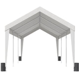 VEVOR Carport Car Canopy Garage Shelter Tent 10x20ft with 8 Poles for Auto Boats - Low Angle