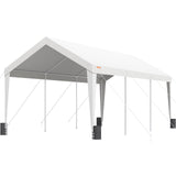 VEVOR Carport Car Canopy Garage Shelter Tent 10x20ft with 8 Poles for Auto Boats - Extra Image