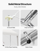 Carport Car Canopy 10 x 20 FT Heavy Duty Portable Car Shelter Tent White