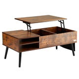 VEVOR Lift Top Coffee Table 39.4 in Rectangle Coffee Table for Living Room Brown - Extra Image