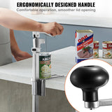 Commercial Can Opener, Heavy-Duty Manual Tabletop Cans Opener for Cans Up to 300 mm Height, Height-Adjustable Professional Can Openers with Stainless Steel Blade, for Restaurant & Food Store