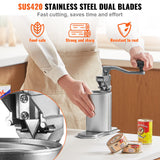 VEVOR Manual Can Opener, Commercial Table Clamp Opener for Large Cans, Heavy Duty Can Opener with Base, Adjustable Height Industrial Jar Opener For