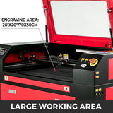 Vevor 80W CO2 Laser  Engraver Engraving Cutting Machine With Color Screen 700*500mm - Top-Down View