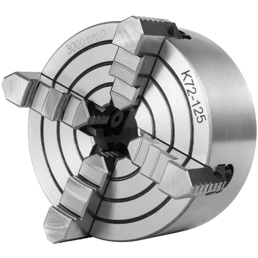 Metal Lathe Chuck 4-Jaw Independent 5 inch Cast Iron Milling Turning CNC