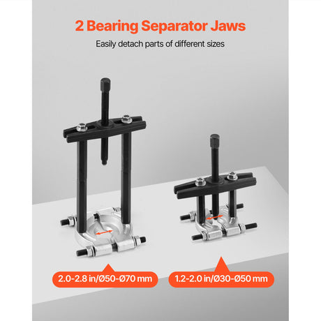 Bearing Puller Kit, 14-Piece 5 Ton Capacity Bearing Separator, Pinion Wheel Bearing Removal Kit with 50 mm, image 2