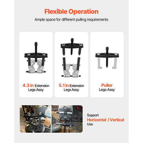 Bearing Puller Kit, 14-Piece 5 Ton Capacity Bearing Separator, Pinion Wheel Bearing Removal Kit with 50 mm, image 3