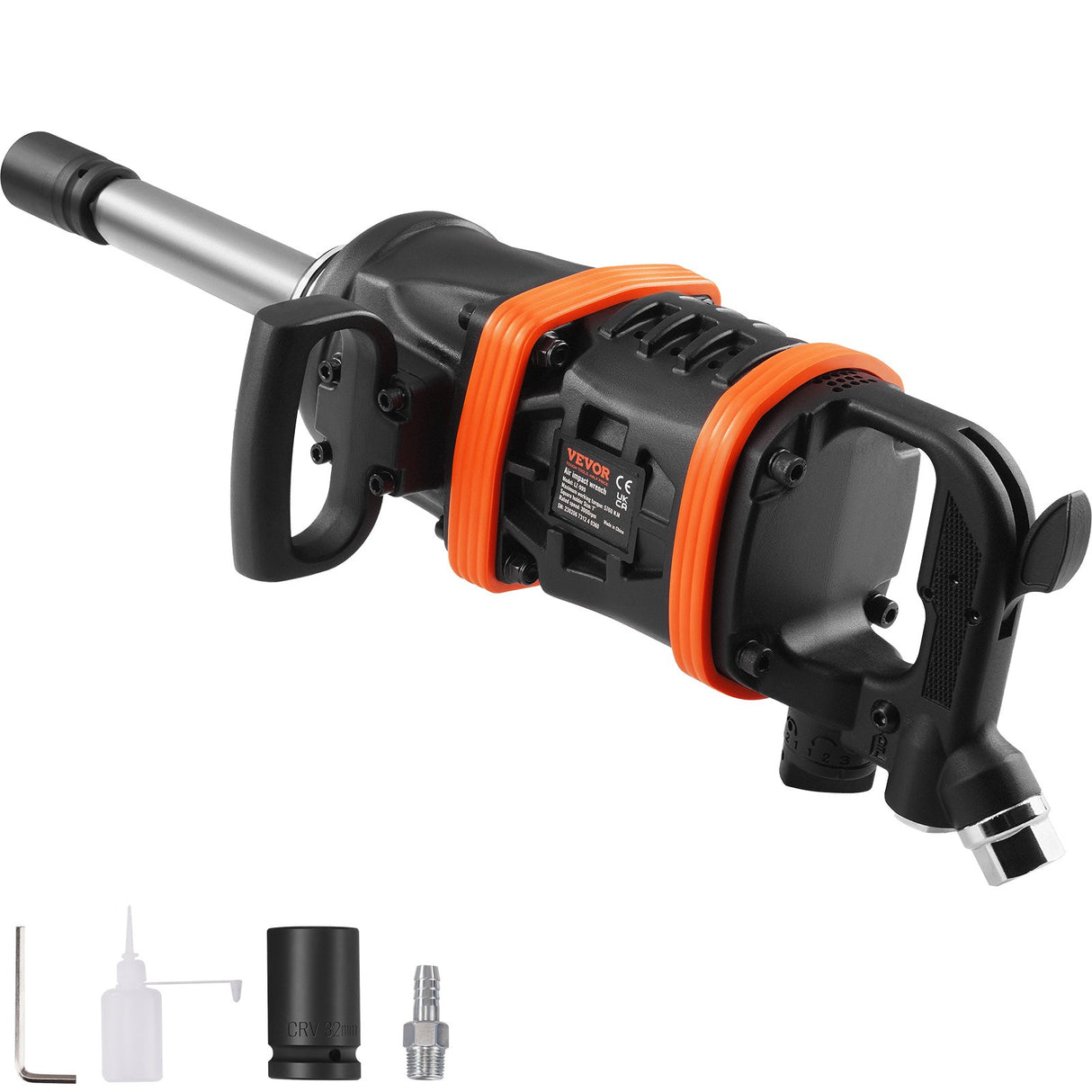 VEVOR 1 Inch Air Impact Wrench, Up to 5175 ft-lbs Beast Reverse Torque Output Pneumatic Impact Gun w/ 8 Inch Extended Anvil for Repairs_nd_aintenance