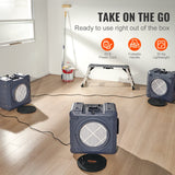VEVOR Air Scrubber with 3-Stage Filtration, Stackable Negative Air Machine 550 CFM, Air Cleaner with MERV10, Carbon, H13 HEPA, for Home, Industrial and Commercial Use - 45-Degree Angle