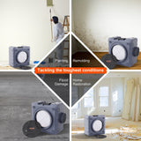 VEVOR Air Scrubber with 3-Stage Filtration, Stackable Negative Air Machine 550 CFM, Air Cleaner with MERV10, Carbon, H13 HEPA, for Home, Industrial and Commercial Use - Rear View