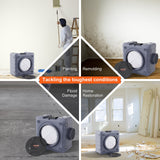 VEVOR Air Scrubber with 3-Stage Filtration, Stackable Negative Air Machine 800 CFM, Air Cleaner with MERV10, Carbon, H13 HEPA, for Home, Industrial and Commercial Use - Rear View