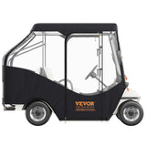 VEVOR Golf Cart Enclosure, 420D Polyester Driving Enclosure with 4-Sided Transparent Windows, 4 Passenger Club Car Covers Universal Fits for Most