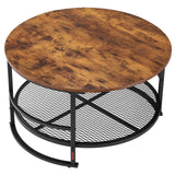 VEVOR 3 Pieces Round Coffee Table Set 80 cm with 2 End Tables for Living Room - Extra Image